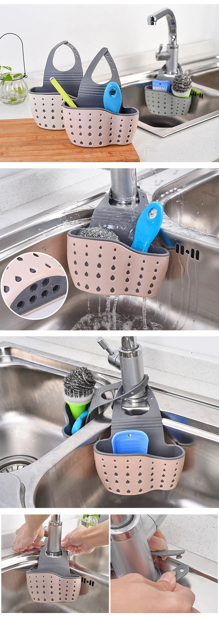 🛁 Flexible Kitchen & Bathroom Drain Basket – Multipurpose & Hygienic! 🛁