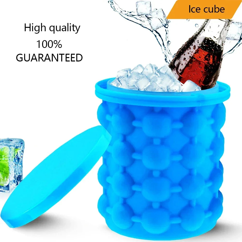 🧊 Portable 2-in-1 Ice Bucket – More Ice, Less Space! 🧊