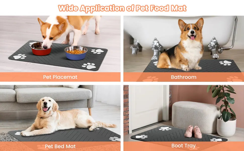 🐾 Absorbent & Waterproof Pet Feeding Mat – Keep Your Pet’s Mealtime Mess-Free! 🐾