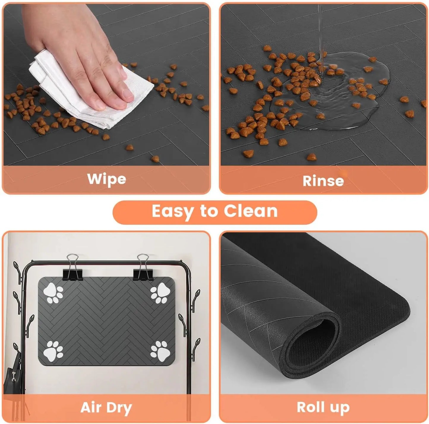 🐾 Absorbent & Waterproof Pet Feeding Mat – Keep Your Pet’s Mealtime Mess-Free! 🐾