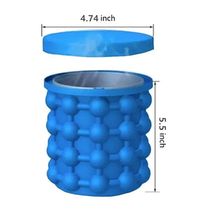 🧊 Portable 2-in-1 Ice Bucket – More Ice, Less Space! 🧊