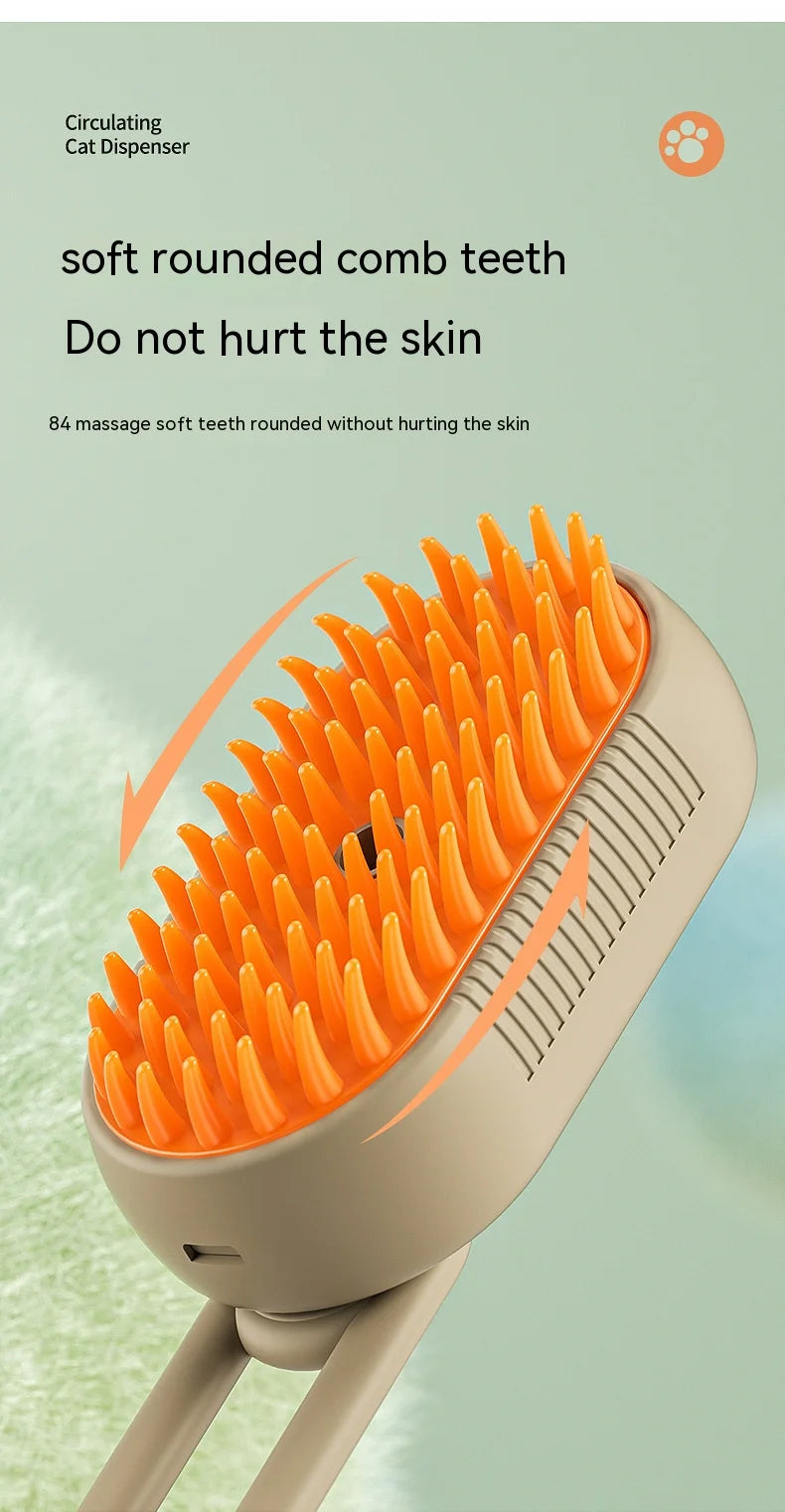 🐶 Electric Spray Pet Grooming Comb – 4-in-1 Hair Removal, Massage & Cleaning Brush! 🐱