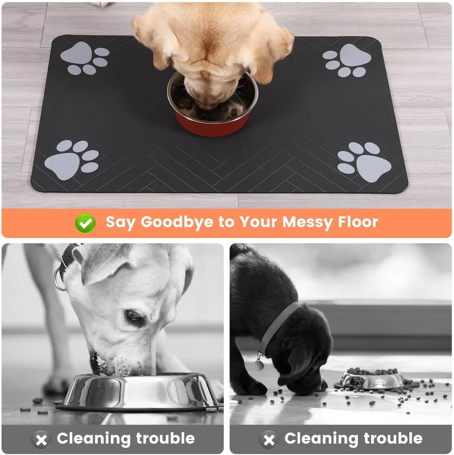 🐾 Absorbent & Waterproof Pet Feeding Mat – Keep Your Pet’s Mealtime Mess-Free! 🐾