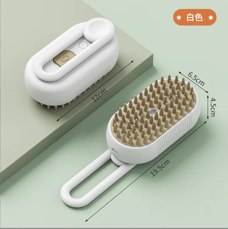 🐶 Electric Spray Pet Grooming Comb – 4-in-1 Hair Removal, Massage & Cleaning Brush! 🐱